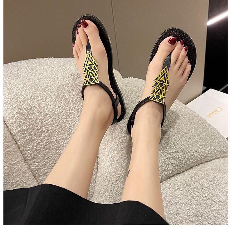 TOPGROSIR TG1606 Sandal Jepit Wanita Import Mode Bohemian / Sandal Pantai / Nyaman / jelly