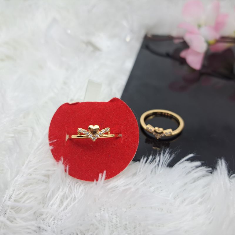 Cincin lancip dewasa  Permata lapis emas anti karat