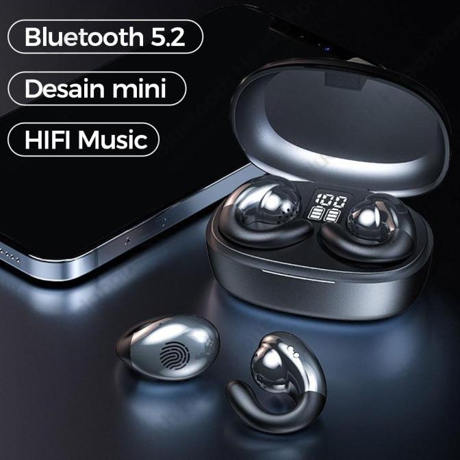Terbaru!!! Headset Konduksi Tulang S19-2 Tws Wireless Bluetooth Olahraga Earphone