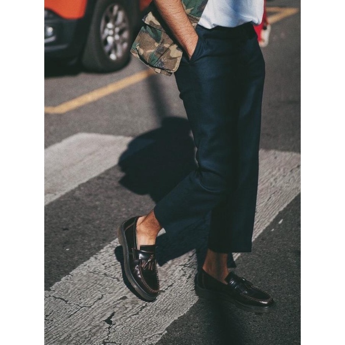 New Dr Martens Adrian Loafer Tassel Red Cherry Arcadia (Burgundy) Berkualitas