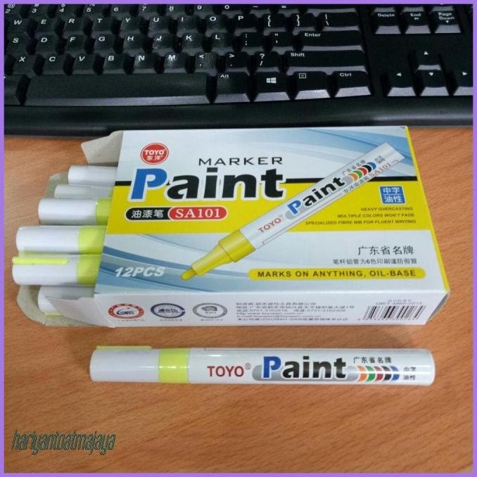 

Belanja (Skr) Grosir Spidol Ban Toyo Paint Marker Original Import Warna Warni : Silver Merah Putih Kuning Gold Biru Hitam