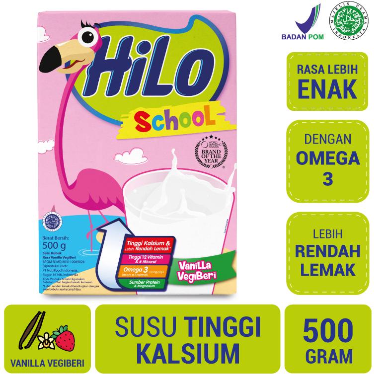 

65 HiLo School Vanilla Vegiberi 500 gram - Susu Tinggi Kalsium Rendah Lemak 6548