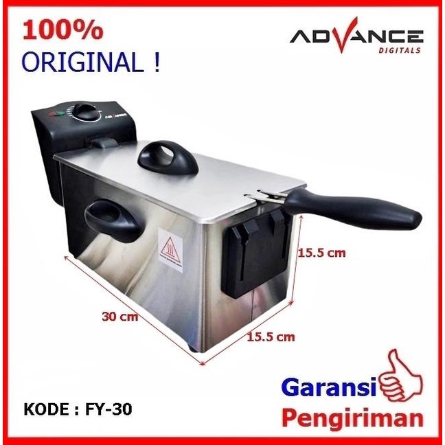 Penggorengan Listrik Deep Fryer Listrik 3 Ltr Advance FY 30