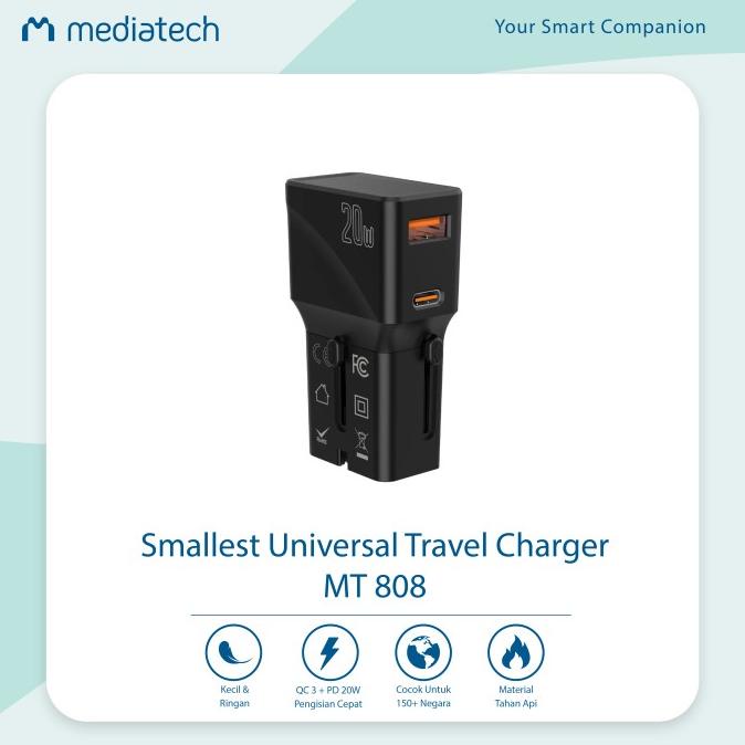 Mediatech Mini Universal Travel Adaptor MT-808 / Pocket Travel Charger