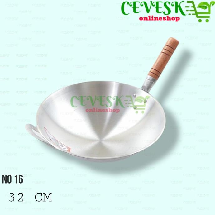 WAJAN GAGANG KAYU KATEL TEBAL EDEA CINCIN 2 NO 16 32 CM