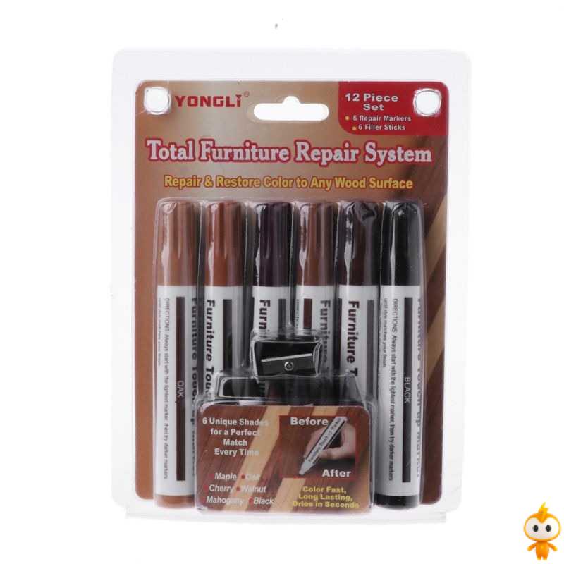 FLASHMART Set Spidol Pewarna Kayu Wood Repair Sticks Marker 12 PCS - YL228