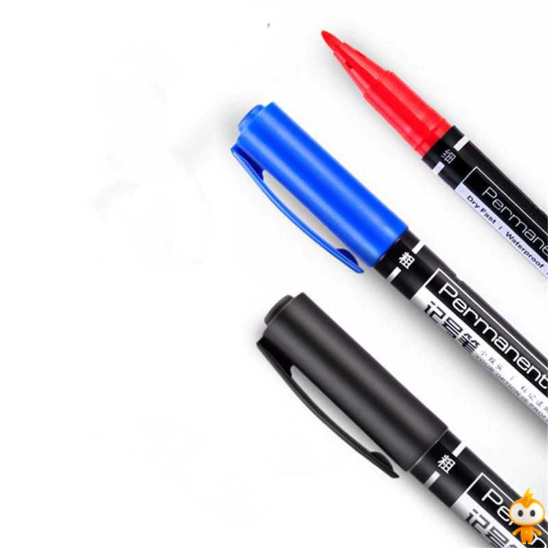 FLASHMART Deli Pena Permanen Dual Head Tip Marker Pens Waterproof - 6824