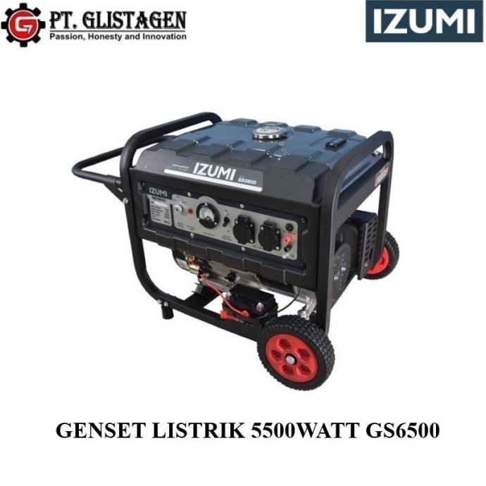 Genset Gasoline Generator Bensin Listrik 5500 Watt Izumi Gs 6500