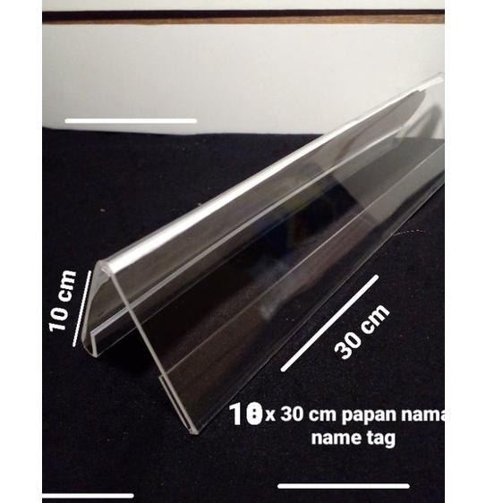 

[SALE !!] akrilik papan nama/platename uk 10 x 30 cm tebal 2mm [KODE 994]