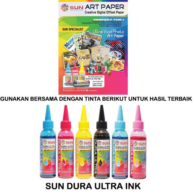 

(Bisa Cod) Kertas Art Paper - SUN ART PAPER 100, 120, 150, 210, 230, 260 gsm Ukuran Kertas A4, F4