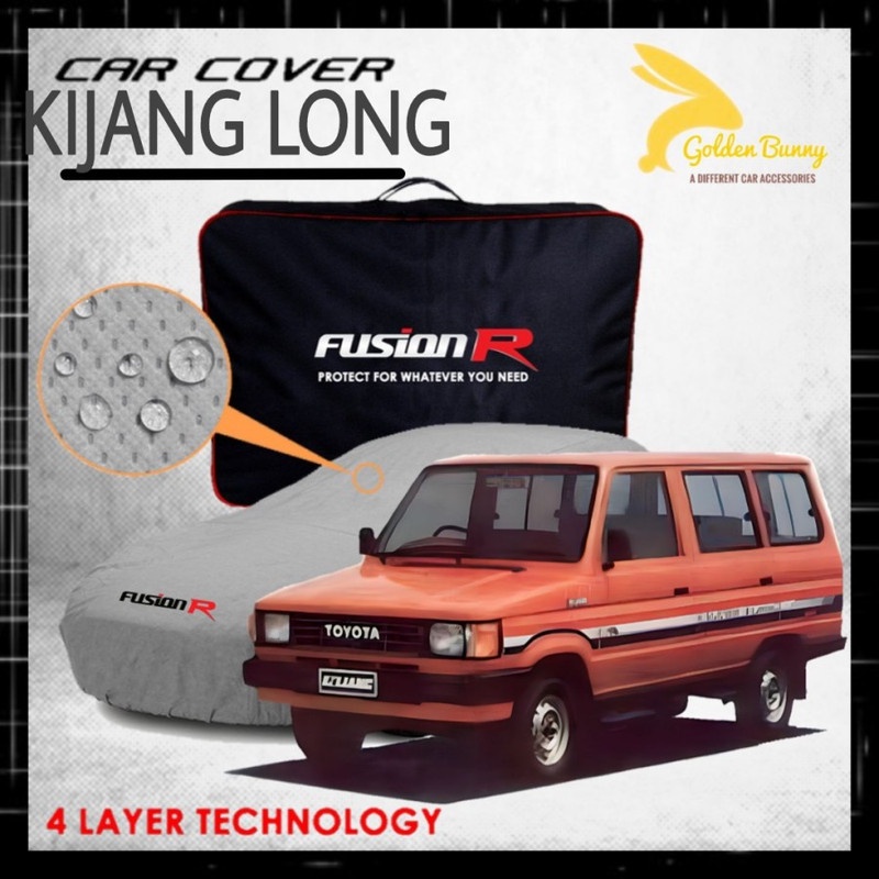 Cover Sarung Mobil KIJANG LONG Fusion R Waterproof 4 LAYER