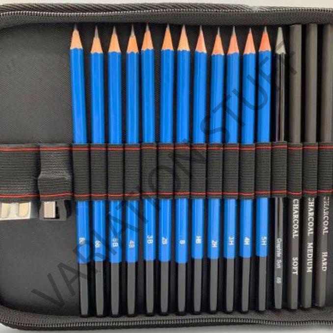 

36 pcs sketching set drawing kit tools pensil gambar sketsa art manga