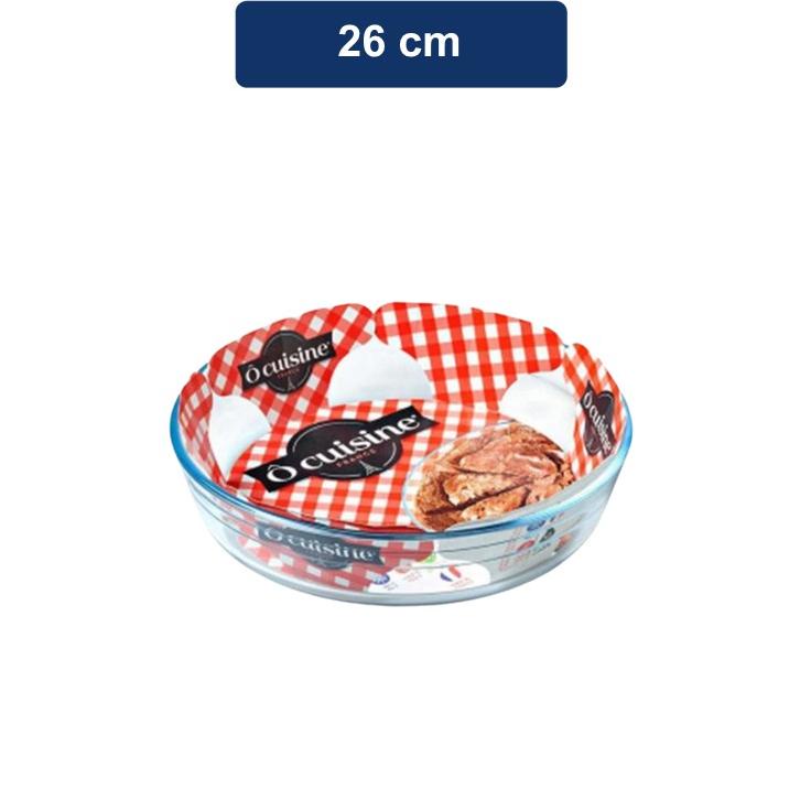 Ocuisine Loyang Kaca Bulat / Glass Bakeware Round Cake Dish 26 Cm