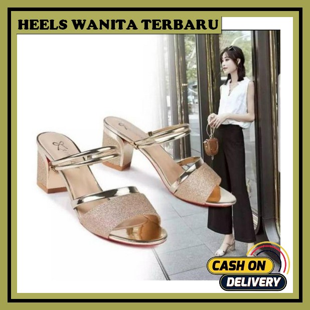 Sandal Ibu Ibu Lebaran 2023 Kekinian Kondangan Empuk Sendal Ibuk Ibuk Terbaru Ibu2 Mewah Heels Wanit