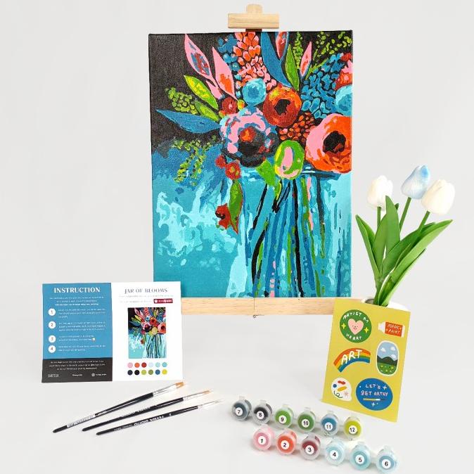 

Bartega Paint By Number Kit : Jar of Blooms