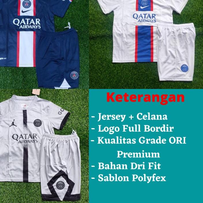 Grosiran Murah Setelan Jersey PSG Anak Junior Kids 2022 2023 Grade Ori Import Baju Sepak Bola Junior