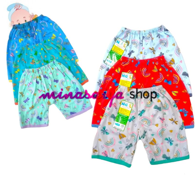 MOMS GIFT 3 pcs Celana Pendek Bayi SNI Print Warna Uk. S - XL