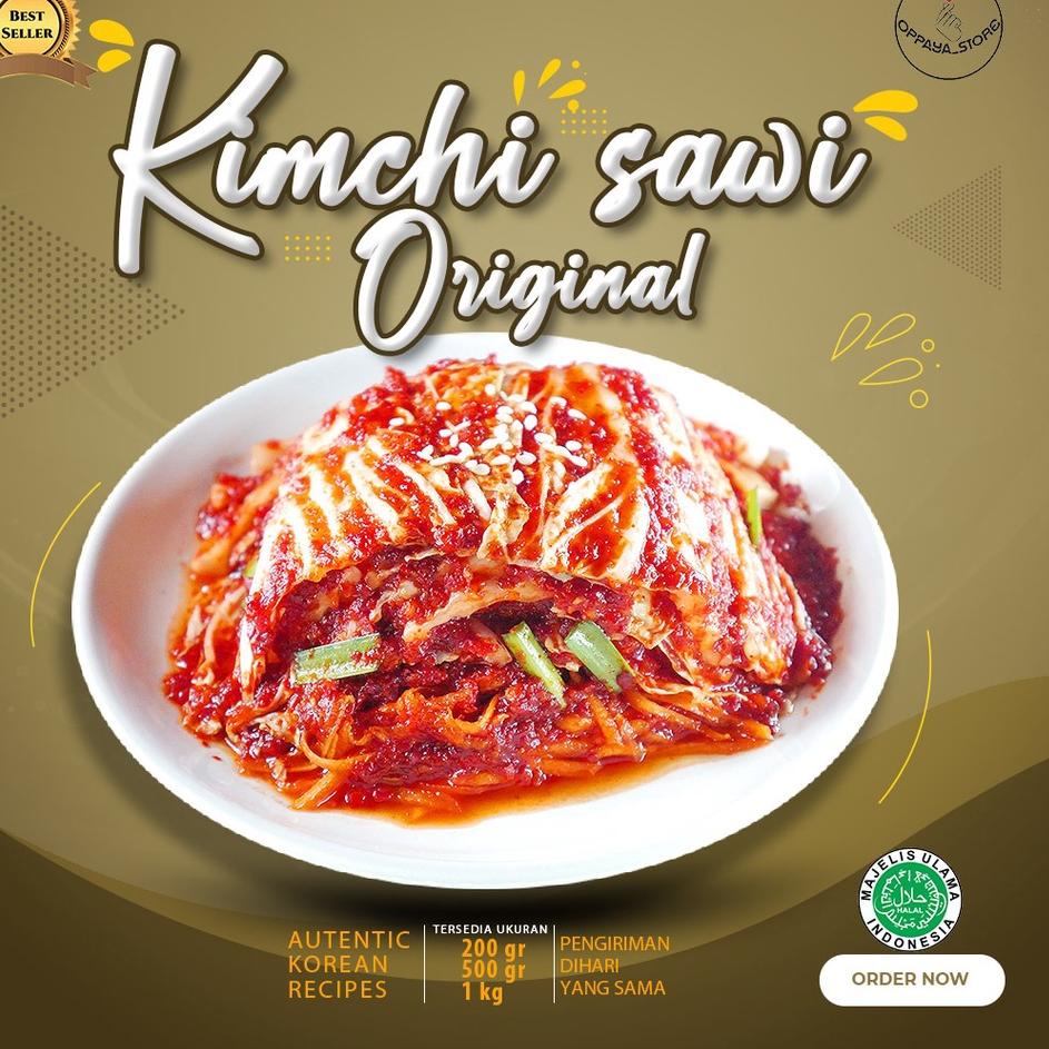 

✨BIG SALE✨ Fresh Kimchi Sawi 1Kg Korea Halal Makanan Korea !!