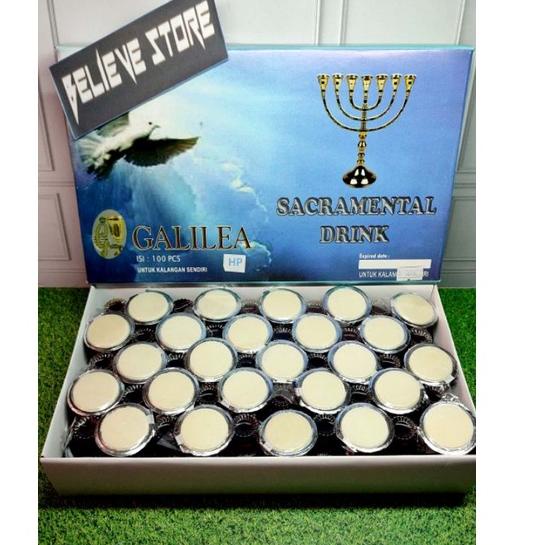 

✨Terbaru✨ anggur perjamuan kudus + roti polos TERLARIS GALILEA isi 100 / NON ALKOHOL / Gerejawi murah