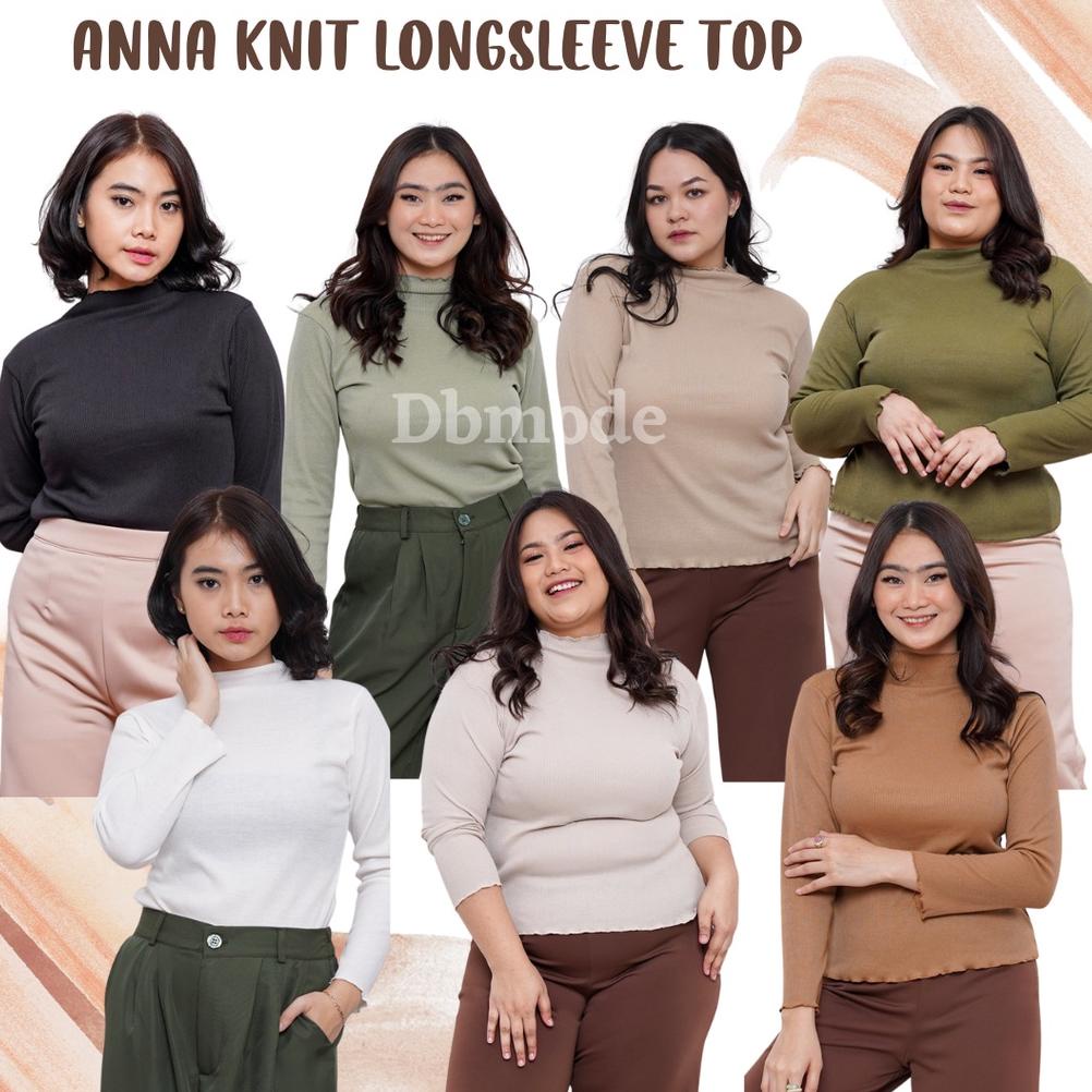 Terbaik MF Atasan Wanita Anna Knit Longsleeve Baju Inner Iner Rajut Turtleneck Turtle Neck Wanita Ju