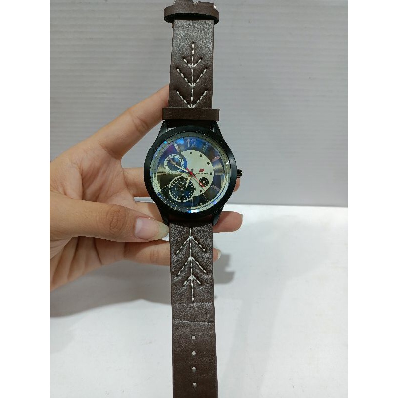 JAM TANGAN PRIA MURAH KULIT ANALOG