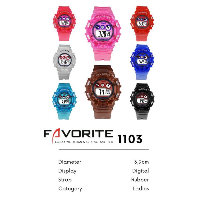 JAM TANGAN WANITA DIGITAL  F 1103 WATERPROOF