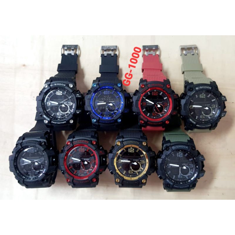 Jam Tangan Pria  Fashion Karet Sporty Anti Air GG1000