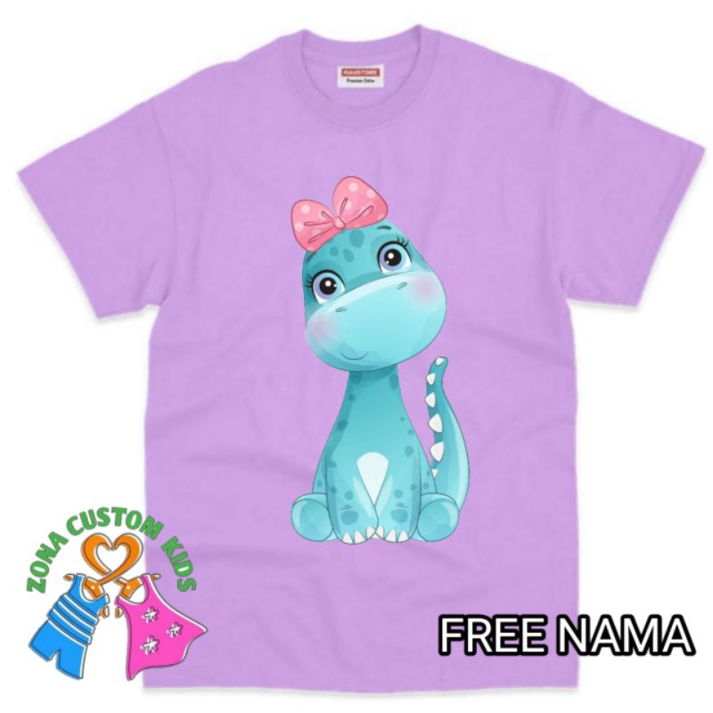 baju anak perempuan dinosaurus FREE NAMA