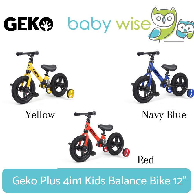 Geko Plus 4in1 Kids Balance Bike 12"