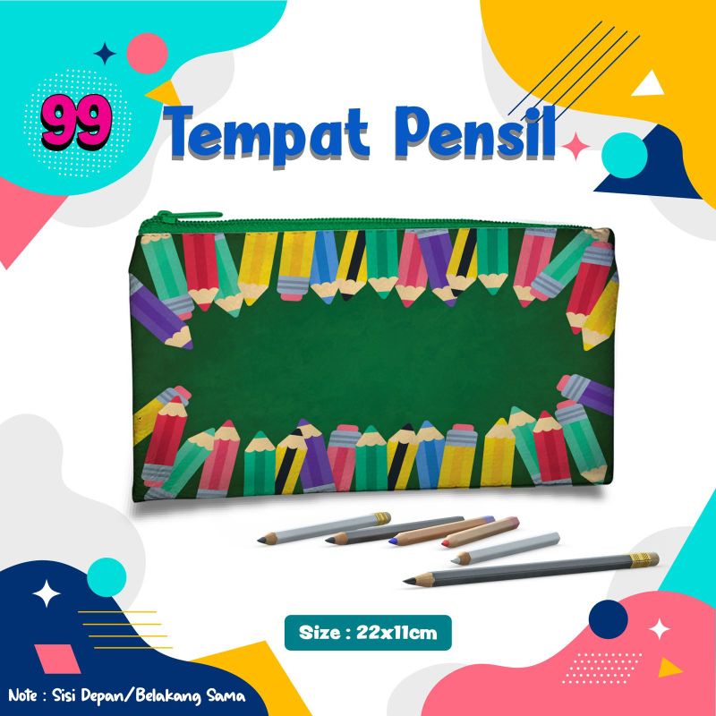 

Tempat Pensil 99 School / Kotak Pensil / Pouch / Wadah Pensil/ Kotak Souvenir/ Pouch Serbaguna/ Pouch Custom