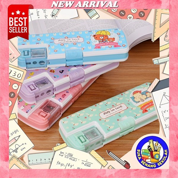 

Tas Pena Prisma Gadis Bernilai Tinggi Siswa Smp Baru Populer Sederhana Kapasitas Besar Tas Alat Tulis Pensil Case Kotak Pensil Pvc Deep In Love Pencil Case / Tempat Alat Tulis Sk0005