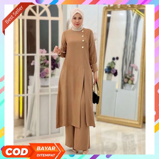 Promo Set Fawnia Cardi / Set Cardigan + Celana / Baju Set Wanita Kekinian / Pakaian Prempuan Terbaru