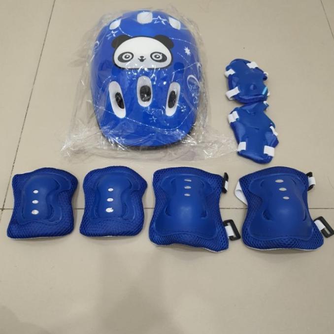 decker lutut / deker tangan / helm anak decker sepatu roda panda full