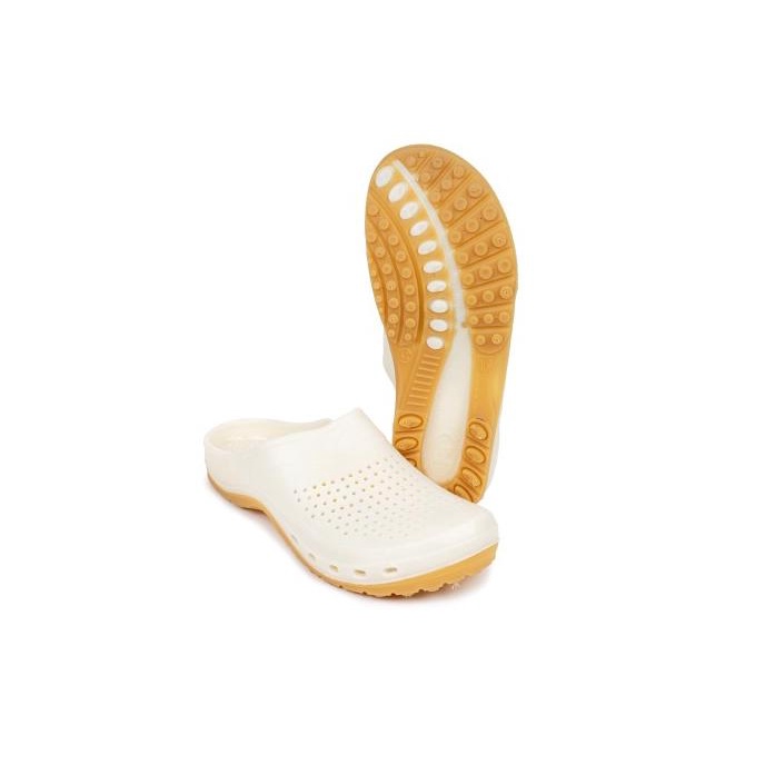 Sandal Slop AP CLOGS PUTIH - Sandal AP Boots Karet Anti Slip