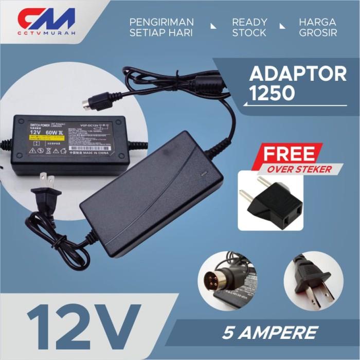Terlaris Adaptor 12V / 5A 4Pin || Adaptor 12 Volt 5Amper || 4Pin || Adaptor Hik