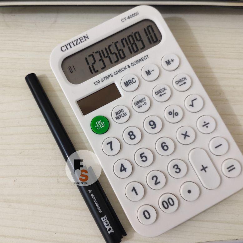 

[NEW !!!] Kalkulator Dagang Chek Ulang Citizen ct 6000ii Warna Putih [KODE 21]