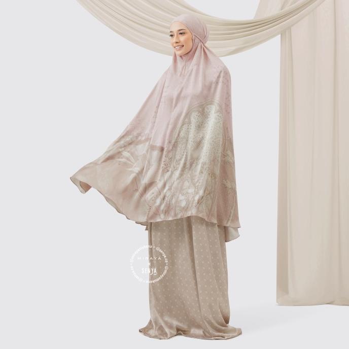 Mukena Travel Printing Miraya x Senya Talavera Silk Pink