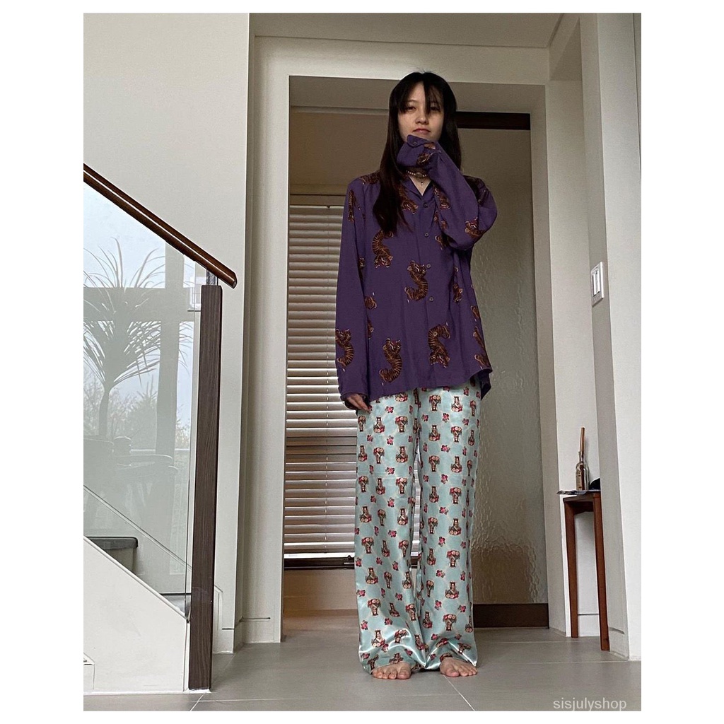 [✅BISA COD] #Sisjuly# Celana panjang lurus wanita / celana panjang lebar kaki vintage wanita / celan