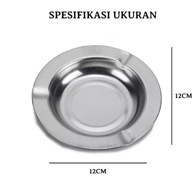 WADAH TEMPAT ASBAK STAINLESS KUAT MURAH