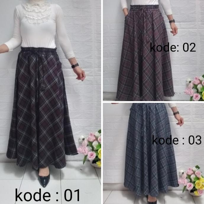 rok panjang wanita bawahan rok payung muslim