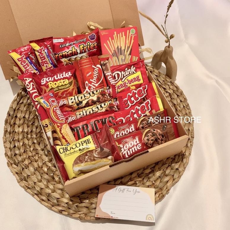 

>V44859) HAMPERS / GIFT BOX / SNACK BOX / KADO ULANG TAHUN / VALENTINE / ANNIVERSARY - parcel lebaran parcel idul fitri parcel idulfitri merah