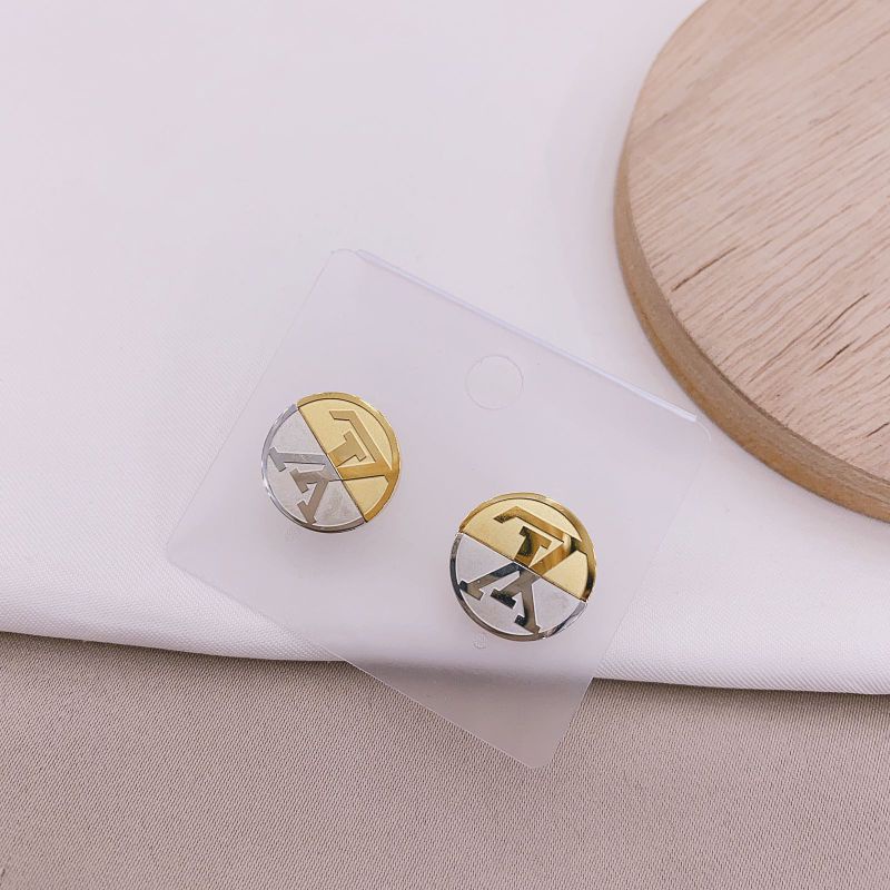 Anting Titanium Silver Stainless steel motif elv Anti Karat Anti Alergi earring premium quality 918