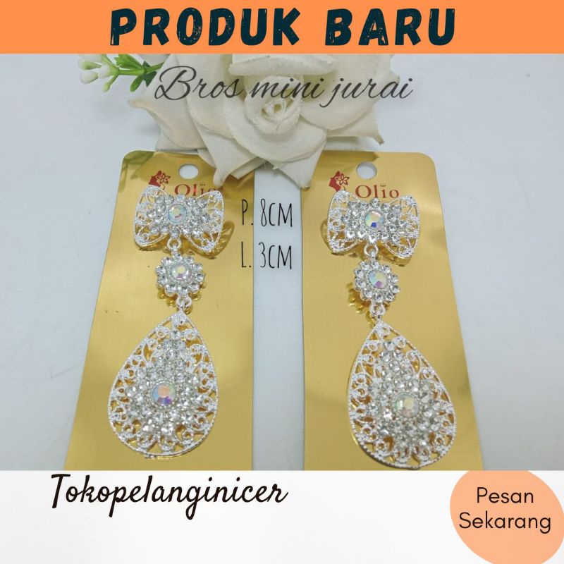 Bross Dagu Hijab Bros Dada Bintang Cincin Permata Pin Brooch