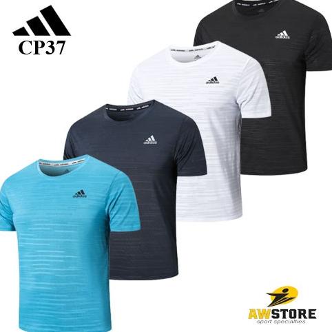 BAJU OLAHRAGA JERSEY DRYFIT KAOS RUNNING PRIA GYM FITNES SEPEDA ADIDAS