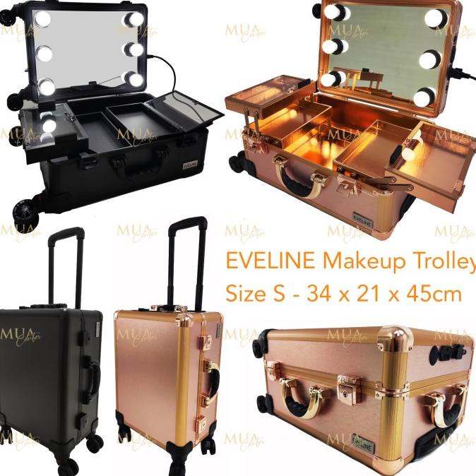 Beauty Case / Troli Makeup / Koper Rias Kaca Lampu EVELINE 03