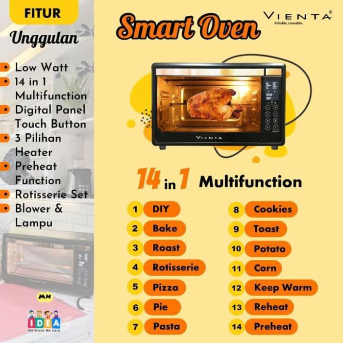 Smart Oven Vienta Listrik