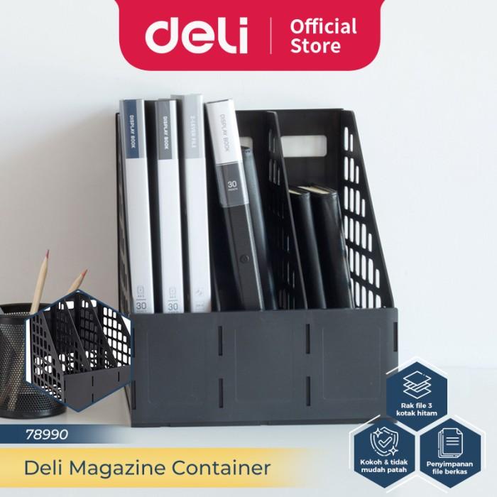 

Terlaris Deli File Tray / Rak Box File Plastik Dua Warna 3/4 Sekat 78990 78991