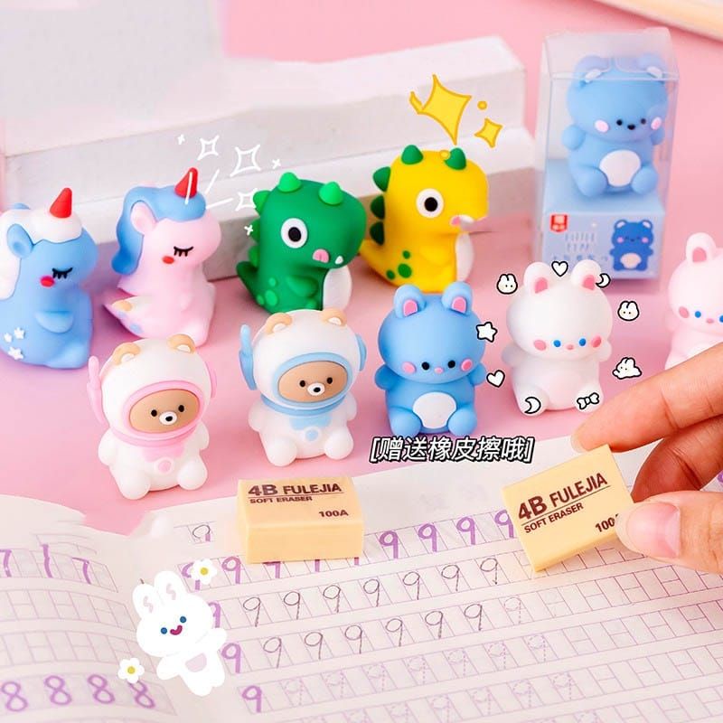 

Serutan pensil dan penghapus motif lucu Rautan lucu