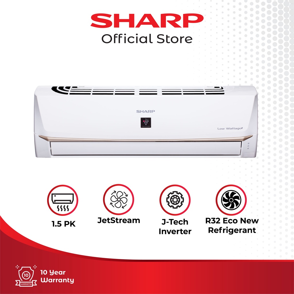 Sharp AC Standard (Low Wattage) AH-AP12UHL 1.5 PK Sayonara Panas J60 Series