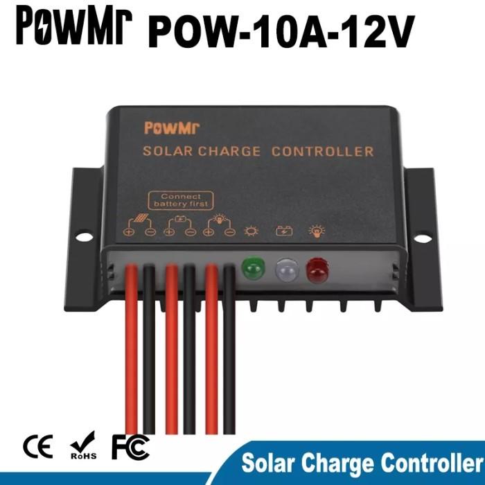 Terlaris Scc Solar Charge Controller Powmr Pwm 10A 12V/24V Waterproof Ip68